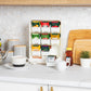Mind Reader Tea Bag Organizer, Tea Station Organizer, Countertop Storage, Kitchen, Plastic, 10.25"L x 3.25"W x 13.75"H