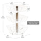 Mind Reader Mind Reader Tea Bag Carousel, 3 Tier Clear Acrylic Organizer with 12 Compartments, 360° Rotating Tea Station for Countertop Storage