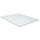 Mind Reader Tempered Glass Chair Mat, Clear Floor Protector for Hard Floors or Low-Pile Carpet Only, Heavy-Duty Glass Mat for Office or Home, 46" x 36", Clear