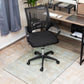 Mind Reader Tempered Glass Chair Mat, Clear Floor Protector for Hard Floors or Low-Pile Carpet Only, Heavy-Duty Glass Mat for Office or Home, 46" x 36", Clear