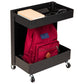 Mind Reader Under Desk Rolling Cart, 2-Tier Steel Utility Organizer, No Assembly Required, 12"L x 20"W x 23.5"H, Black