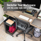 Mind Reader Under Desk Rolling Cart, 2-Tier Steel Utility Organizer, No Assembly Required, 12"L x 20"W x 23.5"H, Black
