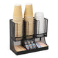 Mind Reader Multipurpose Countertop Organizer, Office Breakrooms, Cup and Condiment Station, Metal Mesh, Black