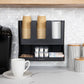 Mind Reader Cup and Condiment Station, Countertop Organizer, Coffee Bar, Kitchen, Stirrers, 13"L x 6.4"W x 11.5"H