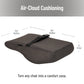 Mind Reader Lumbar Support Cushion for Office Chair and Car Seat, Memory Foam, Back Pain Relief, Improves Posture, 14.5"L x 5"W x 18.5"H