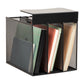 Mind Reader Slide-On Under Desk File Organizer, No Tools Required, Hanging Storage for Laptops, Folders, and Notebooks, Metal, Black