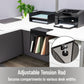 Mind Reader Slide-On Under Desk File Organizer, No Tools Required, Hanging Storage for Laptops, Folders, and Notebooks, Metal, Black