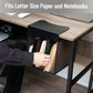 Mind Reader Slide-On Under Desk File Organizer, No Tools Required, Hanging Storage for Laptops, Folders, and Notebooks, Metal, Black