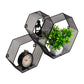 Mind Reader Hexagon Floating Shelves, Wall Decor, Honeycomb Accent Shelf, Office, Metal Mesh, 14"L x 4"W x 12"H, Set of 3