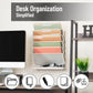 Mind Reader 5-Tier Vertical File Storage, Desktop Organizer, Wall Mount, Office, Plastic, 13"L x 4.25"W x 16"H