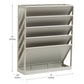 Mind Reader 5-Tier Vertical File Storage, Desktop Organizer, Wall Mount, Office, Plastic, 13"L x 4.25"W x 16"H