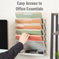 Mind Reader 5-Tier Vertical File Storage, Desktop Organizer, Wall Mount, Office, Plastic, 13"L x 4.25"W x 16"H