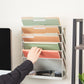 Mind Reader 5-Tier Vertical File Storage, Desktop Organizer, Wall Mount, Office, Plastic, 13"L x 4.25"W x 16"H