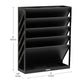 Mind Reader 5-Tier Vertical File Storage, Desktop Organizer, Wall Mount, Office, Plastic, 13"L x 4.25"W x 16"H