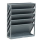 Mind Reader 5-Tier Vertical File Storage, Desktop Organizer, Wall Mount, Office, Plastic, 13"L x 4.25"W x 16"H