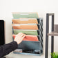 Mind Reader 5-Tier Vertical File Storage, Desktop Organizer, Wall Mount, Office, Plastic, 13"L x 4.25"W x 16"H