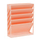 Mind Reader 5-Tier Vertical File Storage, Desktop Organizer, Wall Mount, Office, Plastic, 13"L x 4.25"W x 16"H