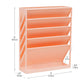 Mind Reader 5-Tier Vertical File Storage, Desktop Organizer, Wall Mount, Office, Plastic, 13"L x 4.25"W x 16"H