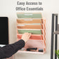 Mind Reader 5-Tier Vertical File Storage, Desktop Organizer, Wall Mount, Office, Plastic, 13"L x 4.25"W x 16"H