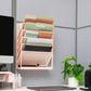 Mind Reader 5-Tier Vertical File Storage, Desktop Organizer, Wall Mount, Office, Plastic, 13"L x 4.25"W x 16"H