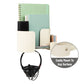 Mind Reader Metal Wall-Mounted Shelf with Hooks, Tan