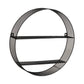 Mind Reader Circular Floating Shelves, Wall Decor, Accent Shelf, Office, Bathroom, Metal Mesh, 18"L x 4"W x 18"H