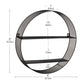 Mind Reader Circular Floating Shelves, Wall Decor, Accent Shelf, Office, Bathroom, Metal Mesh, 18"L x 4"W x 18"H
