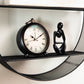 Mind Reader Circular Floating Shelves, Wall Decor, Accent Shelf, Office, Bathroom, Metal Mesh, 18"L x 4"W x 18"H