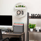 Mind Reader Circular Floating Shelves, Wall Decor, Accent Shelf, Office, Bathroom, Metal Mesh, 18"L x 4"W x 18"H