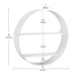 Mind Reader Circular Floating Shelves, Wall Decor, Accent Shelf, Office, Bathroom, Metal Mesh, 18"L x 4"W x 18"H