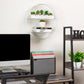 Mind Reader Circular Floating Shelves, Wall Decor, Accent Shelf, Office, Bathroom, Metal Mesh, 18"L x 4"W x 18"H