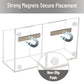 Mind Reader Clear Dry Erase Marker and Eraser Holder, Acrylic Magnetic Whiteboard Organizer, 2-Compartment, Desktop or Wall Mount, Clear