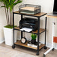Mind Reader 3 Tier Multipurpose Rolling Cart, Home Storage, Bar Cart, Microwave Stand, Utility Organizer, Metal, MDF, Brown