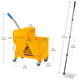 Mind Reader Mop and Bucket Set with Wringer, Mop Included, 5.5 Gallon Cleaning System with Wheels, Upward Press Wringer, Small Mop Compatible, Yellow