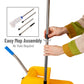 Mind Reader Mop and Bucket Set with Wringer, Mop Included, 5.5 Gallon Cleaning System with Wheels, Upward Press Wringer, Small Mop Compatible, Yellow