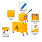 Mind Reader Mop and Bucket Set with Wringer, Mop Included, 5.5 Gallon Cleaning System with Wheels, Upward Press Wringer, Small Mop Compatible, Yellow