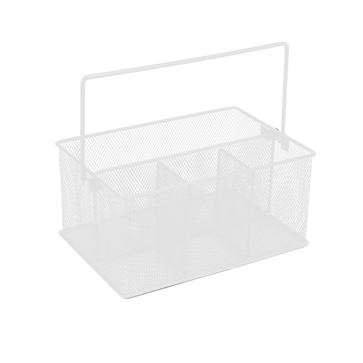 Mind Reader Multi-purpose Storage Caddy, Desktop Organizer, Cutlery Holder, Metal Mesh
