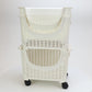 Mind Reader Plastic Storage Cart, Kitchen Storage, Rolling, Toy Storage, Laundry, Kitchen, 14.75"L x 11"W x 28.25"H, Ivory