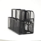 Mind Reader Countertop Organizer, Office Breakroom or Desktop Storage, 10-Compartment Caddy, Metal Mesh, Black