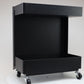 Mind Reader Under Desk Rolling Cart, 2-Tier Steel Utility Organizer, No Assembly Required, 12"L x 20"W x 23.5"H, Black
