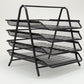 Mind Reader 4-Tier Paper Tray, Desktop Organizer, File Storage, Workspace, Office, Metal Mesh, 11.75"L x 13.75"W x 12.5"H