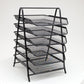 Mind Reader 6-Tier Paper Tray, Desktop Organizer, File Storage, Office, Metal Mesh, 11.75"L x 13.75"W x 18"H, Black