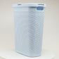 Mind Reader Slim Laundry Hamper with Lid, 40L Clothes Basket, Premium Wicker Design, Plastic
