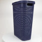 Mind Reader Slim Laundry Hamper with Lid, 40L Clothes Basket, Premium Wicker Design, Plastic
