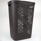 Mind Reader 60L Slim Laundry Hamper, Clothes Basket, Lid, Ventilated, Plastic, 17.25"L x 13.75"W x 23.5"H