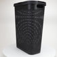 Mind Reader Slim Laundry Hamper with Lid, 40L Clothes Basket, Premium Wicker Design, Plastic