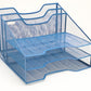 Mind Reader Desktop Organizer, Vertical File Holder, Paper Trays, Office, Metal Mesh, 12.5"L x 11.5"W x 9.5"H
