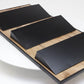 Mind Reader 3-Tier Wall-Mounted File Organizer, Wood and Metal Vertical Rack for Mail, Magazines, and Documents, Black