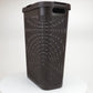 Mind Reader Slim Laundry Hamper with Lid, 40L Clothes Basket, Premium Wicker Design, Plastic