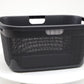 Mind Reader 40L Laundry Basket, Clothes Hamper, Linen Design, Plastic, 23.25”L x 15.25”W x 11”H